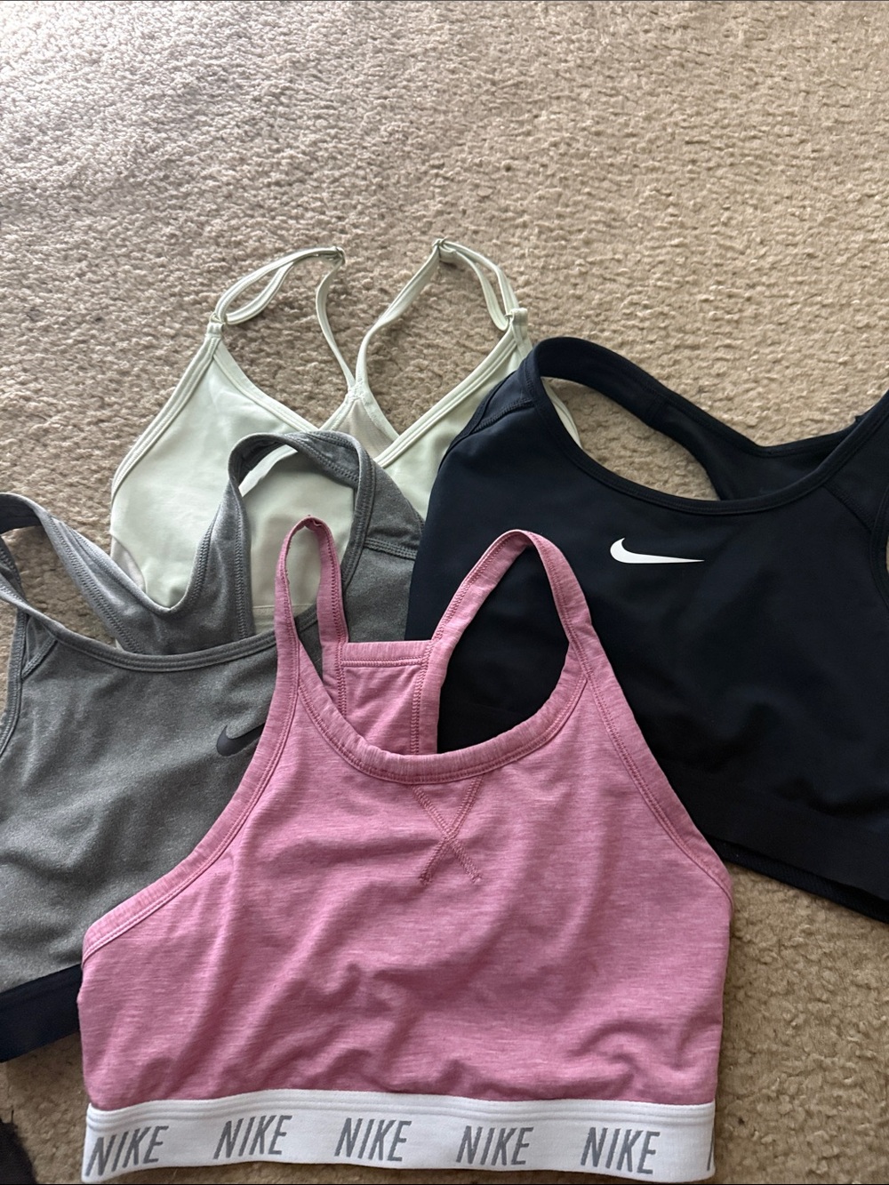 Nike Women’s Sports Bra Set - Pink, Black, Gray, Cream